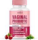 NUEVO AGE Vaginal Probióticos para Mujeres con Prebióticos, Extracto de Arándano, y un Lactobacillus Probiotic Blend, apoya el equilibrio de pH saludable, control de olores, flor vaginal - 60 cápsulas