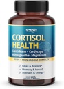Cortisol Health Supplement with Magnesium, Ashwagandha, Lion’s Mane & 10 Mushroom Complex – Relax, Focus &amp; Energy Support – 150 cápsulas – Sotalix – USA Made, GMO-Free