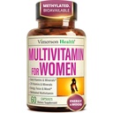 Multivitaminas para Mujeres – Mujeres Metiladas Multivitaminas & Multiminerals Capsulas con Vitamina B12, A, D, C, Zinc, Magnesio &amp; Más para el soporte diario completo – Vitaminas Biodisponibles Confiadas para Mujeres
