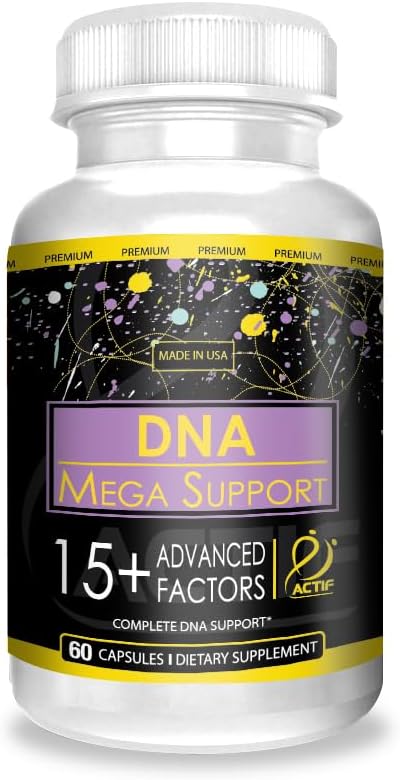 ACTIF DNA Mega Support con 15+ Factores avanzados - Non-GMO, Fast-Acting, Made in USA, 60 Conde