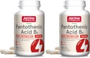 Fórmulas Jarrow Ácido Pantoténico B5 500 mg - 100 Cápsulas Veggie - Vitamina B Esencial - Producción Energética & Metabolismo Soporte - 100 Cápsulas (Pack of 2)