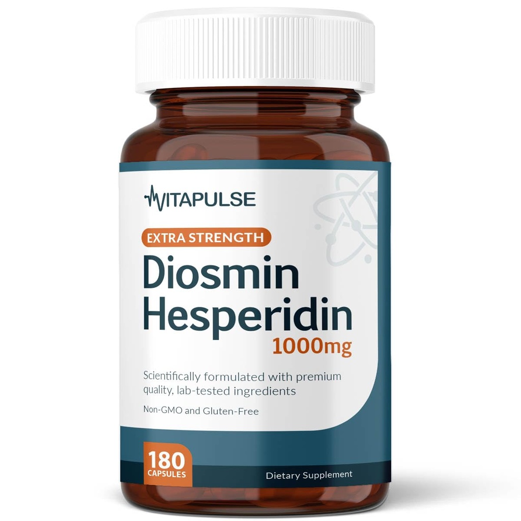 Hesperidin Plus 1000mg Por Serving (180 cápsulas vegetarianas) - 90 días de suministro