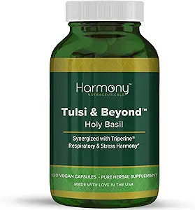 Tulsi - Holy Basil Supplement - Highest Potency, Maximum bio-availabilty, Made with Organic Herbs (Vegetarian Capsules, 120 Count)