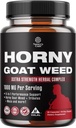 Natures Craft Horny Goat Weed for Hombre - Extra Strength Male Supplement with Black Maca Root, Tongkat Ali, Saw Palmetto & Panax Ginseng Extract for Stamina & Energy - 90 Capsules