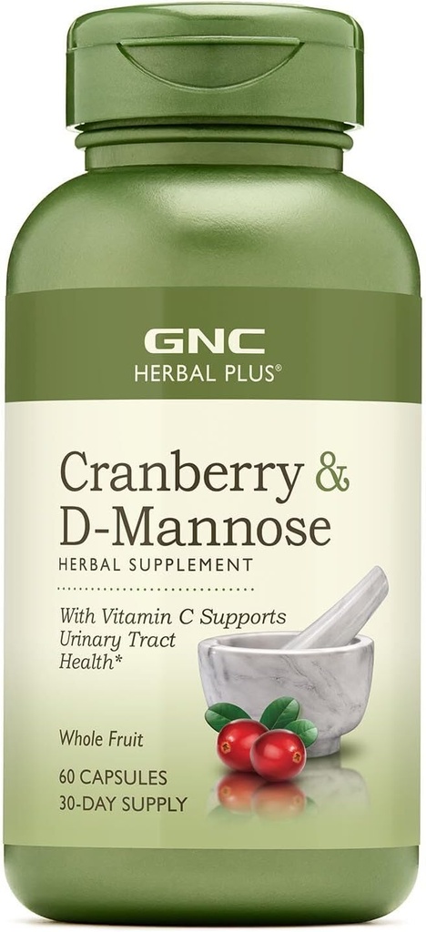 GNC Herbal Plus Cranberry D-Mannose, 60 cápsulas