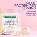 Bounty Completo Proteína &amp; Vitamin Shake Mix con Collagen & Fiber, Contiene Vitamina C para la Salud Inmunitaria, Vainilla Flavored,1 Libra (Pack of 2)