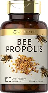 Carlyle Bee Propolis Capsules 600mg Silencio 150 Conde ← Extract Supplement ← No GMO, Gluten Free