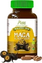 Black Maca Root Capsules l Organic Vegan Pills l 1500mg per Serving l Reproductive Health for Men l Natural Energy Booster l Adaptogen Function l Non GMO and Gluten Free l Andes
