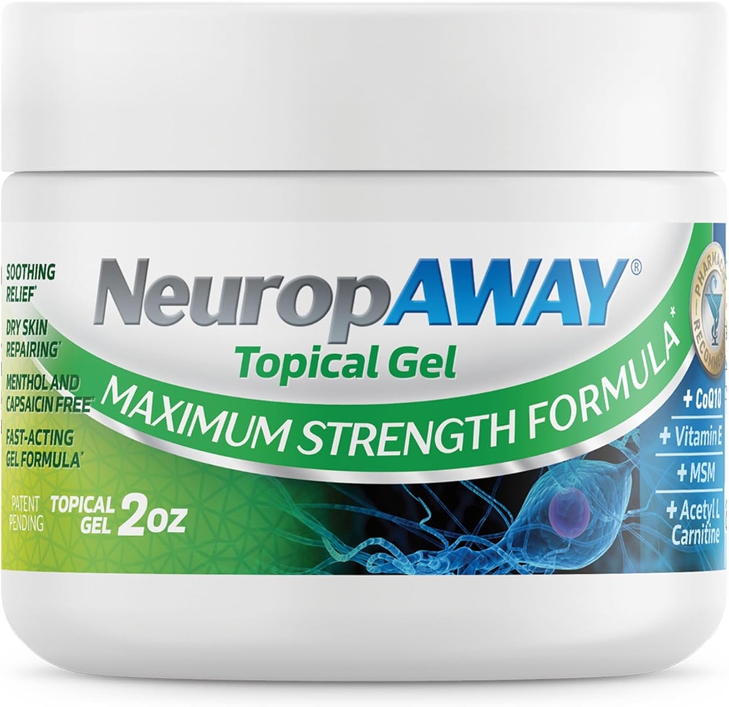 NeuropAWAY® Maximum Strength Gel, for Nerve discomfort, Burning, Tingling, and Numbness 2oz