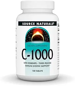 Fuente Naturals C-1000, con Rose HIPS 1000 mg para Immune System Support - 100 Time Release Tablets