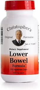 Christopher's Original Formulas Lower Bowel Cleanse Formula Capsules - Herbal Laxative Colon Cleanse y Gut Cleanse 100 ct.