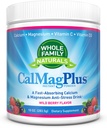 Calcio Magnesium Powder Suplemento - CalMag Plus con vitamina C & D3 - Gluten Gratis, No GMO, Wild Berry Flavor - Natural Calm &amp; Stress Relief Cal Mag Drink - Natural Calm Calcium &amp; Magnesium Powder
