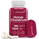 LongLifeNutri Horse Chestnut Extract 500mg - 180 Vegetarian Capsules, Suplemento Orgánico para la Circulación de Bienestar Diario, Suministro de 3 meses, GMP Certified, Made in USA