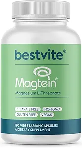 Magnesio L-Threonate Capsules - 2000mg por Serving (120 cápsulas vegetarianas) - Magnesio patentado y biodisponible - No Stearates - No Fillers - Vegan - No GMO - Gluten Free