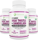 Max Absorption USDA Organic Milk Thistle Potent 5:1 Concentrated Extract (2000mg Strength) & Organic Dandelion Root ← Silymarin Antioxidant Flavonoid ← Liver Support Supplement (60 Count (Pack of 3))