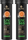 Auric Herbal Liver Support Suplemento Silencio Milk Thistle (Silymarin), Turmeric, Ajo, Ginger for Liver Health ← Advanced Detox &amp; Cleansing Formula for active Liver TEN 40 Tablets TEN Plant Based Gluten-Free