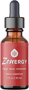 Zenergy Drops - Suplemento líquido para el soporte diario de bienestar - Hecho en EE.UU. - Energía natural - Fórmula orgánica de base vegetal - 60ml - 1 mes de suministro
