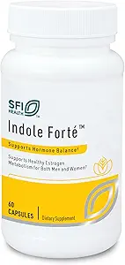 Klaire Labs SFI Health Indole Forté - Estrogen Supplement for Women & Men with Diindolylmethane & Indole-3-Carbinol - Indole & DIM Supplement to Promote Healthy Estrogen Metabolism (60 Capsules)