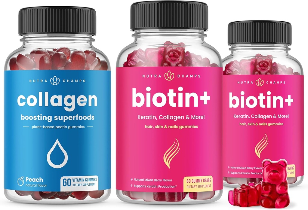 NutraChamps Pelo completo, Esquí y uñas Bundle