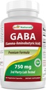 Best Naturals GABA Suplemento 750mg 180 Veggie Capsules, Naturals Sleep Aid