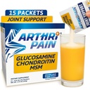 Arthripain – Suplemento de reparación de cartílago de apoyo conjunto – Jugo mixto de prueba clínica - Asistencia para el alivio de ligamento – Glucosamine Chondroitin MSM – Tratamiento de rodillas hinchadas – Libre de azúcar – Hecho en Estados Unidos - 15ct