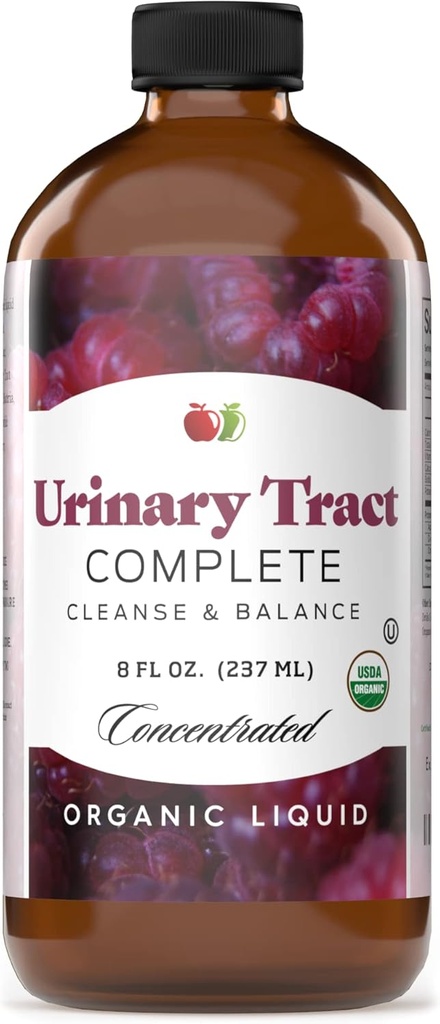 Productos naturales completos Urinary Tract Complete 8oz - Suplemento líquido para una limpieza del tracto urinario, defensa, salud y tratamiento con arándanos orgánicos &amp; Mannose
