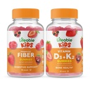 Fibra prebiótica Lifeable Niños + Vitamina D3 + Vitamina K2 Kids, Gummies Bundle - Gran Tasting, Suplemento de vitamina, Gluten Gratis, GMO Gratis, Chewable Gummy
