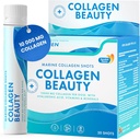 Nutra sueco - Collagen Beauty ← 10,000 mg Hidrolyzed Marine Collagen Líquido Suplemento - 20 x 25 ml Zapatos diarios ← Ácido hialurónico y vitamina C para apoyar el cabello saludable, la piel, las uñas