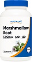 Nutricost Marshmallow Root 5000mg Equivalent, 120 Vegetarian Capsules - Gluten Free & Non-GMO - from 500mg of 10:1 Extract