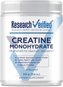 Investigación Monohidrato de Creatina Verificado - Apoyo Crecimiento del Musculo Optimal, Mejora del Rendimiento - 5000 mg Monohidrato de Creatina - BioPerina - 60 Servimientos - Desenflavorado - Vegan