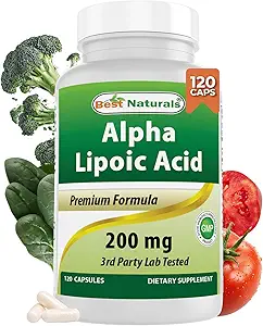 Best Naturals Alpha Lipoic Acid 200 Mg 120 Capsules