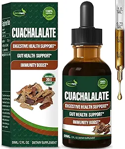 Cuachalalate Drops Apoyo Salud Digestiva, Stomach Ulcer, Gut Health & Immunity Boost, Extracto Herbal de Cuachalalate Bark (Cuachalalate Corteza). 2oz