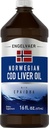 Piping Rock Cod Liver Oil Liquid TENIDO 16 fl oz TENIDO CON EPA DHA TENIDO Engelvaer Norwegian Silencioso No GMO, Gluten Suplemento Libre