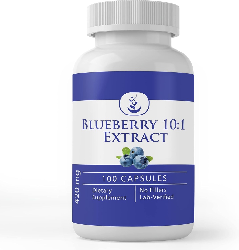 Pure Original Ingredients Blueberry 10:1 Extract, (100 Capsules) Always Pure, No Additives Or Fillers, Lab Verified