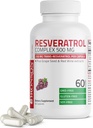Resveratrol Bronson 500 Complejo Standardizado Trans-Resveratrol + Grape Seed & Red Wine Extract, 60 cápsulas