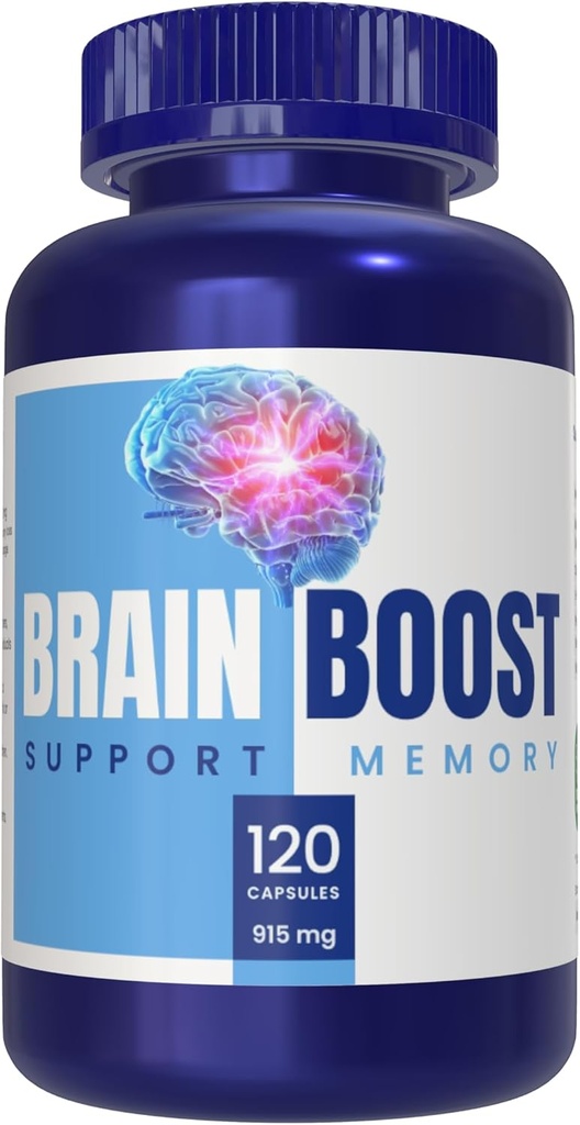 Suplemento de Boost, 120 cápsulas, no GMO, Gluten Free, Supports Memory, Focus " Concentration