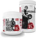 5% Nutrición Rich Piana Bundle confidencialidad AllDayYouMay Caffeinated BCAA Powder + Kill It Reloaded High-Stim Pre-Workout (Fruit Punch)