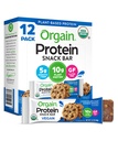 Orgain Orgain Organic Vegan Protein Bares, Chocolate Chip Cookie Dough - 10g Plant Based Protein, Baja Calorie Healthy Snacks, No Lactose o Soy Ingredientes, Gluten Free, Non-GMO - 1.41 Oz (Pack of 12)