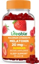 Lifeable Melatonin 20mg Gummies ← Gran Tasting Sleep Supplement for Adults Silencio May Help Falling and Staying Asleep ¦ Vegetarian Sleep Gummies for Adults, Hombres, Mujeres 60 Melatonin Gummies 20mg