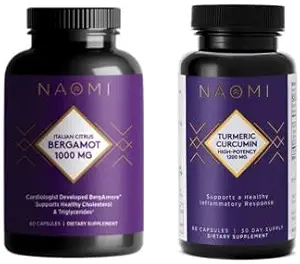 NAOMI Citrus Bergamot y Turmeric Curcumin - High Potency Duo