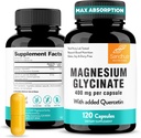 Sandhu Magnesium Glycinate 400mg Cápsulas con Quercetin ← Calidad del sueño, relajación, salud muscular &amp; apoyo inmunitario Silencio 120 Conde (Pack of 1) ← Fácil de Tragar Silencio para Mujeres y Hombres