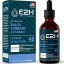 E2H Natural Currant Extract, Cold Presionado Negro Currant Seed - Immune System Health - Fast Absorbing Liquid - 2 Fl Oz