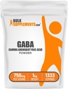 BulkSupplements.com Gamma Aminobutyric Acid Powder - GABA Supplement, GABA 750mg, GABA Powder - Focus &amp; Stress Supplements, Gluten Free, 750mg per Serving, 5kg (11 lbs)