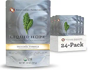 Functional Formularies Liquid Hope Organic Tube Feeding Formula And Nutritional Meal Replacement Supplement, 12 Oz Pouch, Pack of 24