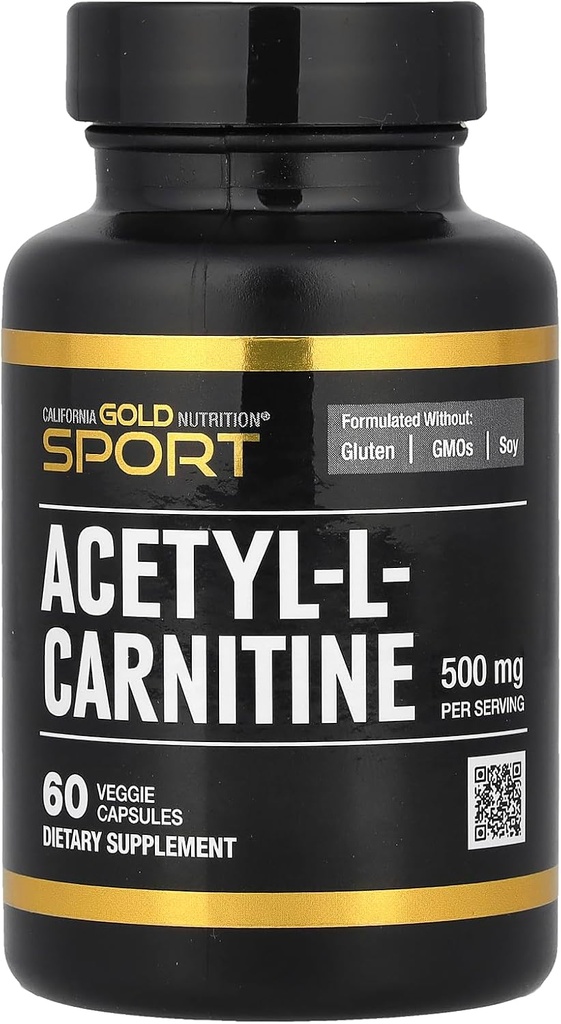 California Gold Nutrition Acetyl-L-Carnitine, 500 mg, 60 cápsulas vegetarianas