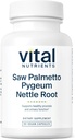 Vital Nutrients Saw Palmetto with Pygeum & Nettle Root - Vegan Saw Palmetto for Men Supports Healthy Prostate Function* - Gluten, Dairy, Soy Free - 60 cápsulas