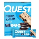 Quest Nutrition Cookies " Cream Protein Bares, 21g Protein, 4g Net Carbs, 1g Sugar, Gluten Free, Keto Friendly, 4 Count