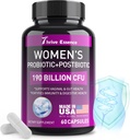 Probióticos para Mujeres 190 Billones CFU - 10 Estrados &amp; Postbióticos para Wowen- Immune, Digestivo, Gut, Vaginal &amp; Urinary Health, PH Balance- Supports Occasional Constipation, Gas & Bloating, 60 cápsulas