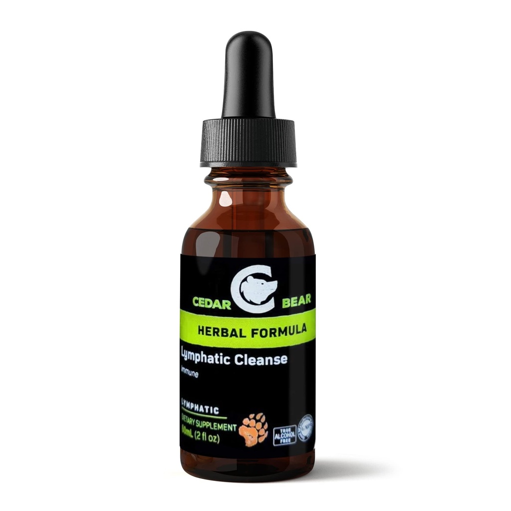 Oso de Cedro - Limphatic Cleanse Immune Support Supplement, Alcohol-Free Lymphatic Drainage Drops with Immune-Enhancing Natural Herbs, Liquid Herbal Supplements, 2 fl oz