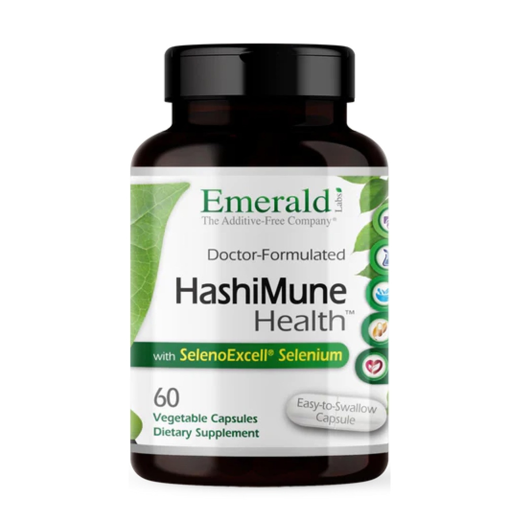 Laboratorios Esmeraldas HashiMune Health - Vegan Thyroid & Immune Support Supplement - Incluye SelenoExcell Selenium & Myo-Inositol - 60 cápsulas vegetales (30-Day Supply)